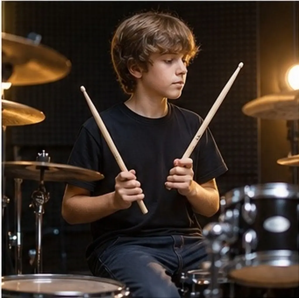 1Pair Maple Drumsticks 5A Lightweight Balanced for Drum Practice Endurance Building Beginners Kids Adults