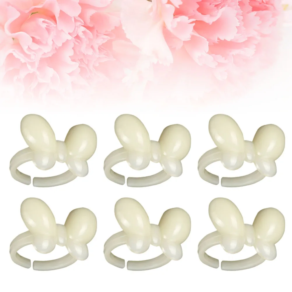 50 pçs anel expositor para arte do prego branco titular durável suporte da arte do prego display prop artesanato uso varejo