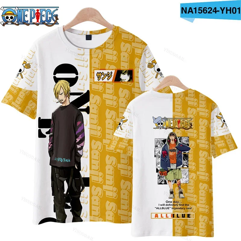 T-shirt Roronoa Zoro Trafalgar Law Nami pour hommes, une pièce, t-shirts d\'été, cosplay mince