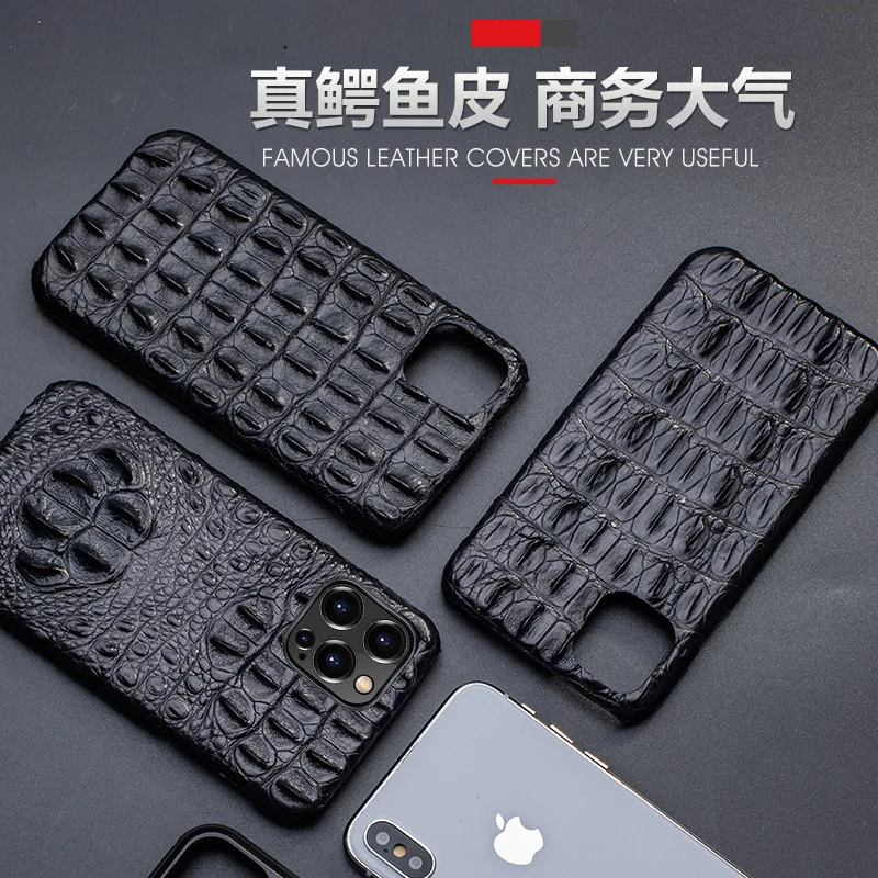 For iPhone 16ProMax  16 pro phone case 14 new 13 leather 15 Natural half pack Crocodile series 12 protective case