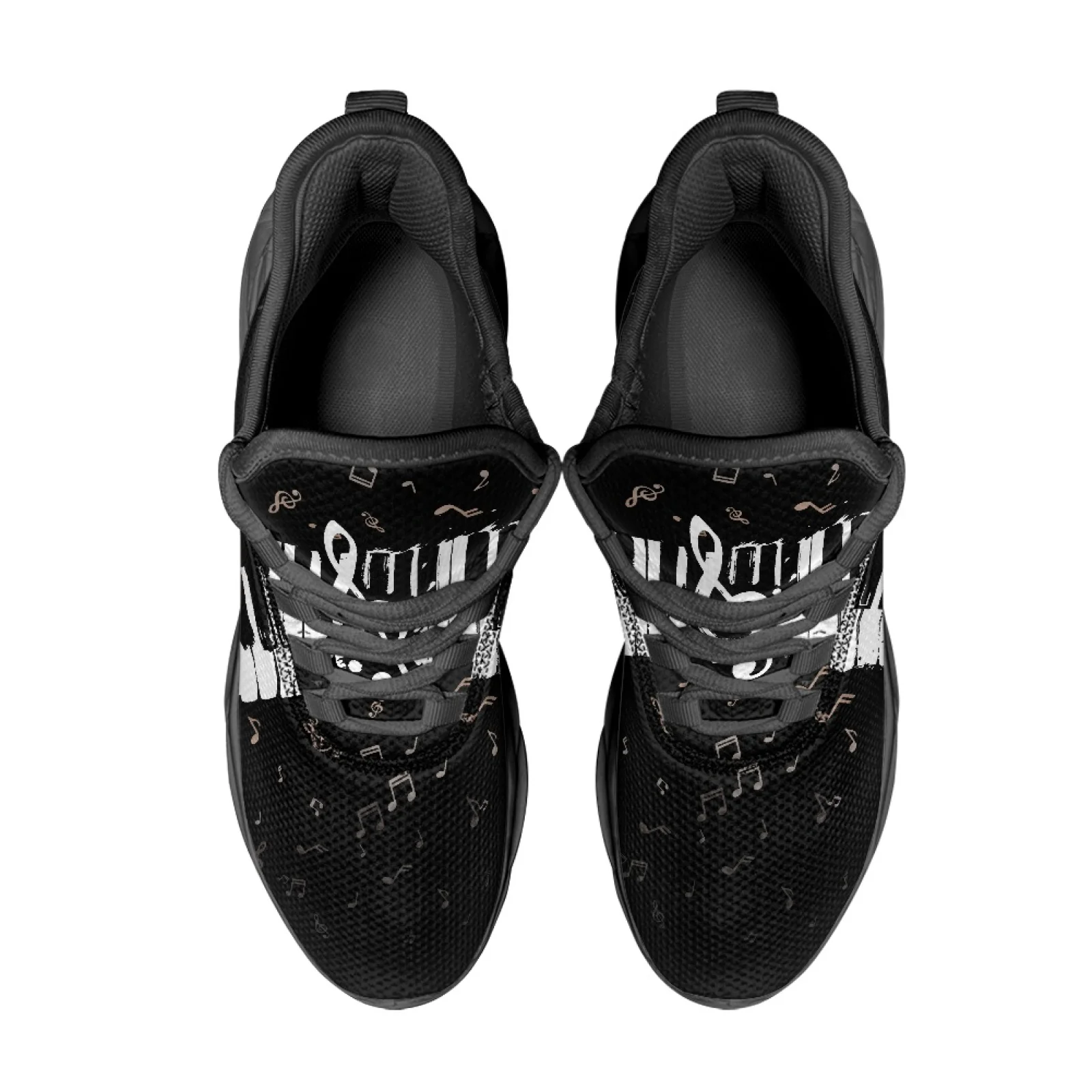 PENSTROLL Durable Men's Fashion Sneakers Breathable Running Shoes for Jogging Man Music Note Piano