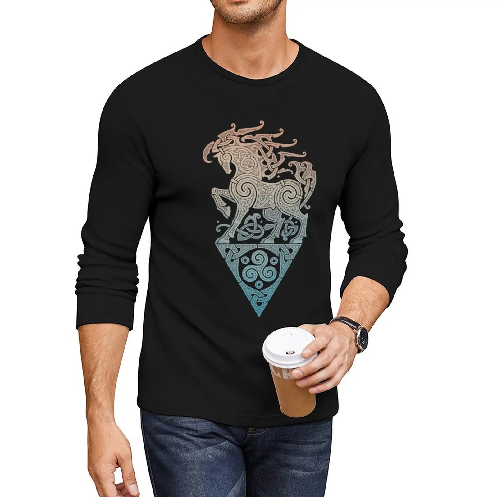 SLEIPNIR. ODIN'S STEED. Long T-Shirt T-shirt for a boy new edition t shirt customized t shirts funny t shirts for men