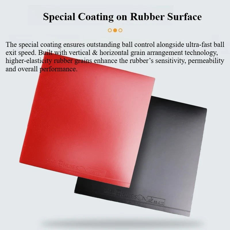 Huieson CRAZY SPEED Table Tennis Rubber Sheet Pimples in Training Ping Pong Rubber with High-Elastic Sponge for Loop & Control - view 4