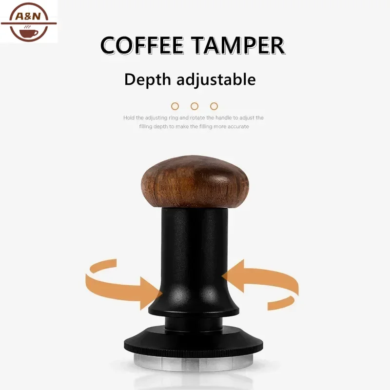 ‌51/53/58mm 30lbs Spring-Loaded Calibrated Espresso Tamper – 304 Stainless Steel