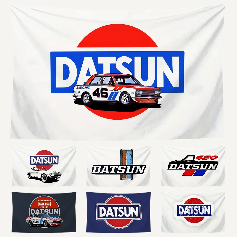 1PC Racing-Datsuns Flag Workshop Flags Room Decor Flag  Outdoor Decorations  Flags for Rooms Four Hole Flag