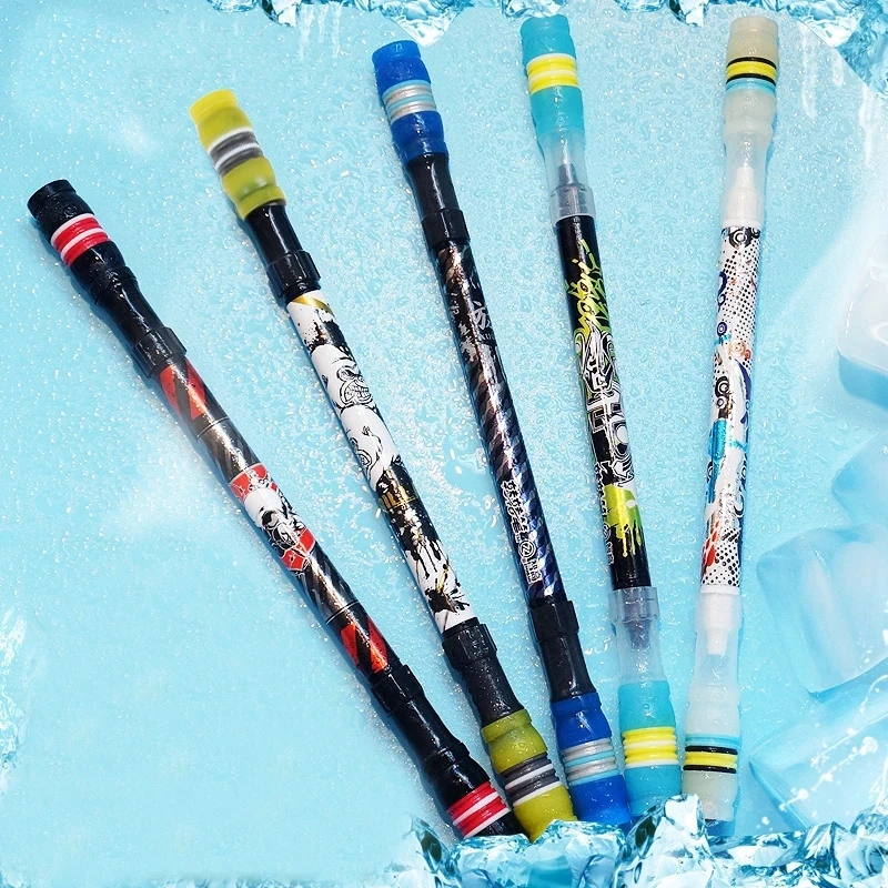 1PC V7-5028 Spinning Pen 20cm Non Slip Rotating Gaming Ballpoint Pen Pro Competition Student Writing Pen Kawaii Stationery