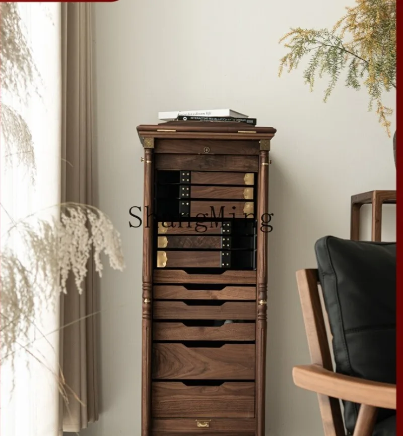 

CL modern solid wood tea set Wenwan jewelry storage storage rack