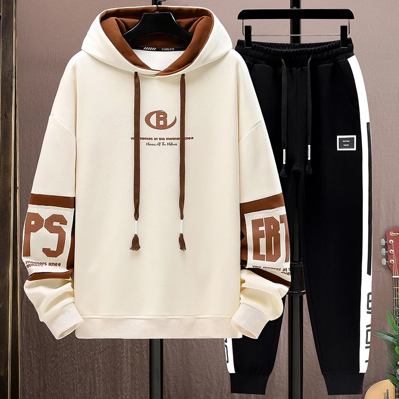 Men Tracksuit Sweat Suits Mens Set 2 Piece Hoodie+Pants Suits Hip Sweatpants Hop Fashion Streetwear Sports Clothing Sets