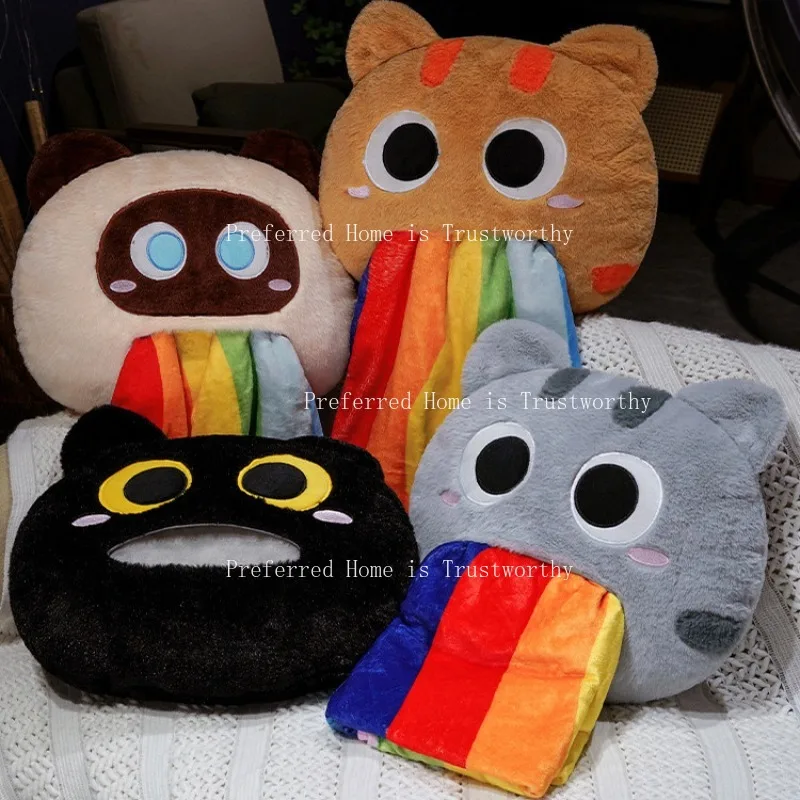 Cat Pillow Napping Blanket 2-in-1 Quilt Dual Use Office Napping Coral Fleece Blanket Pillow