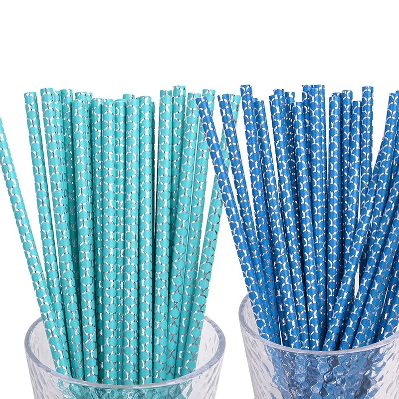 Disposable Paper Mermaids Straw, Birthday Party Drinking for Under the Sea, Festive Event Supplies, New Style