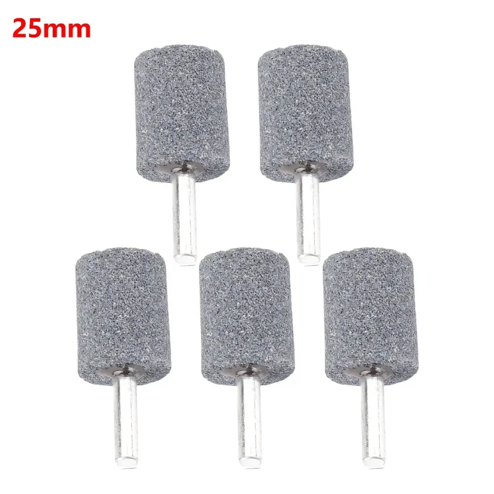 5 Pcs Grinding Wheel Polishing Bit 6mm Round Shank Cylindrical Conical Sharpening Head Tool For Grinder Rotary Tools Accessories