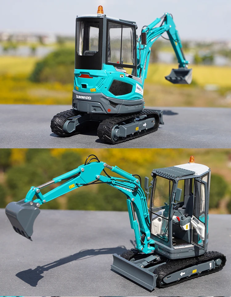 1:20 Original Shanhe Intelligent SUNWARD SWE25U Excavator Small Rotary Excavator Alloy Model