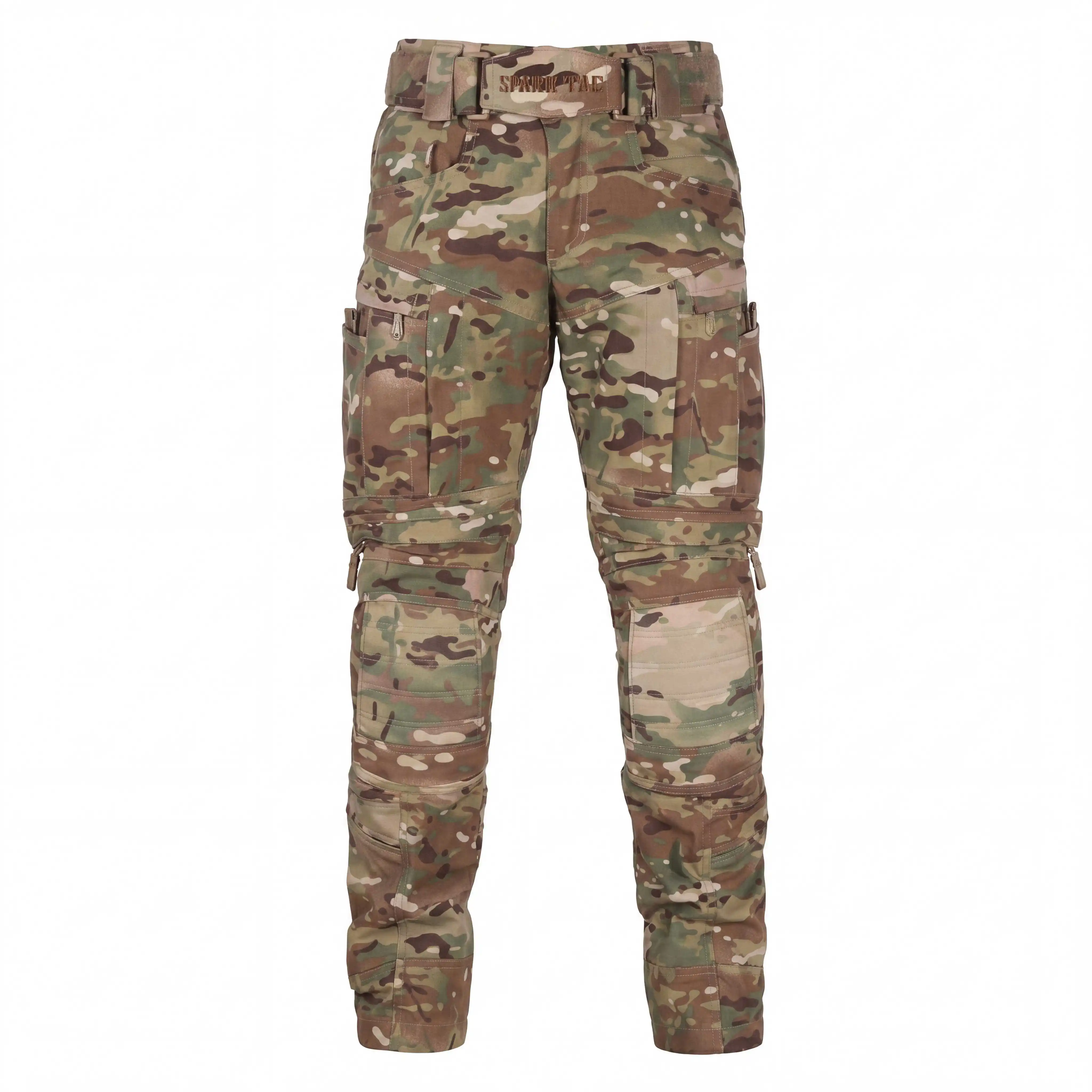 Tactical Pants Camouflage Scratch-Resistant Wear-Resistant Outdoor Physical Training Work Pants with Inner Knee Protection