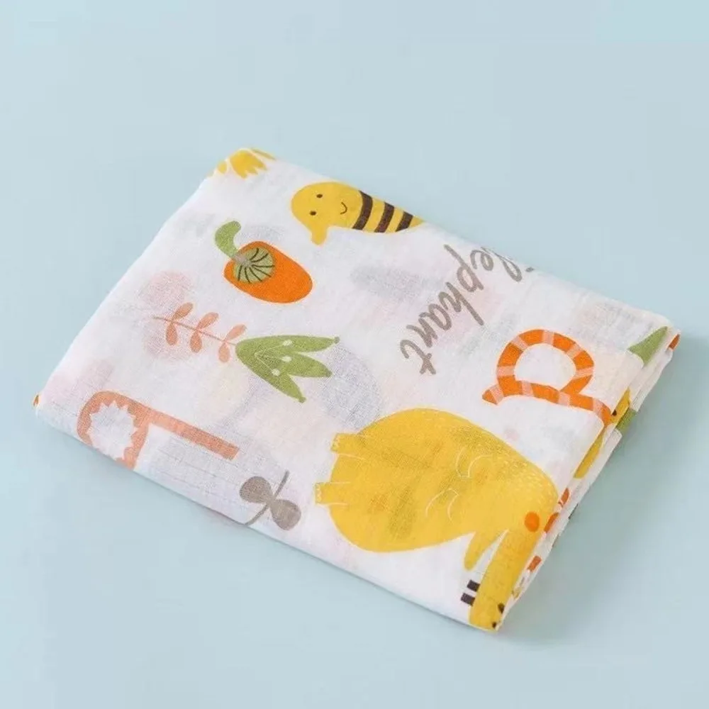 

High Quality Cotton Swaddle Blanket 2 Layer Quick Dry Newborn Blankets Soft Stroller Blanket Cover Bath Towel Summer