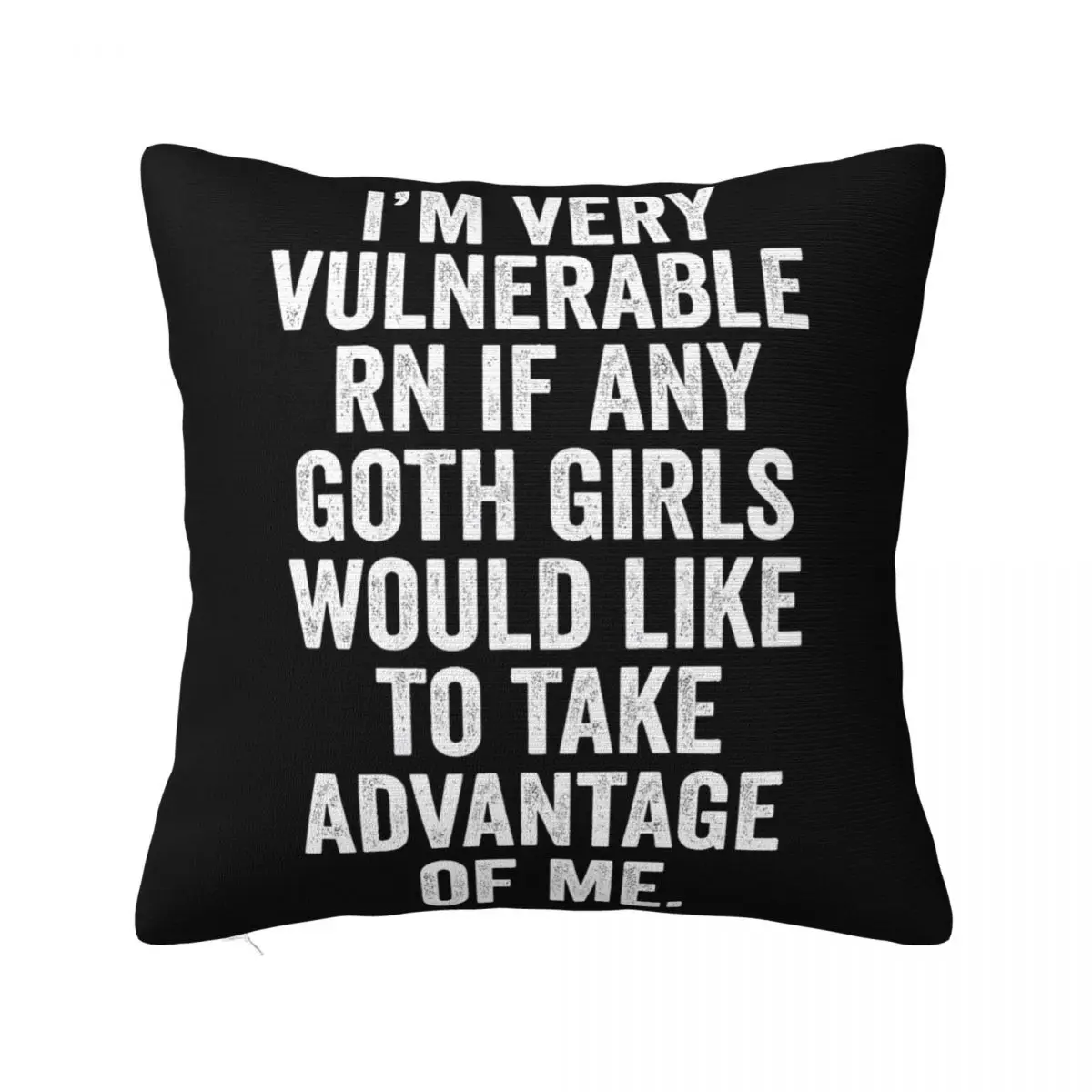 I'M Very Vulnerable Rn If Any Goth Dakimakura Dakimakura Cover 45X45 Cushions Cover Pillow Case Pillow Cover