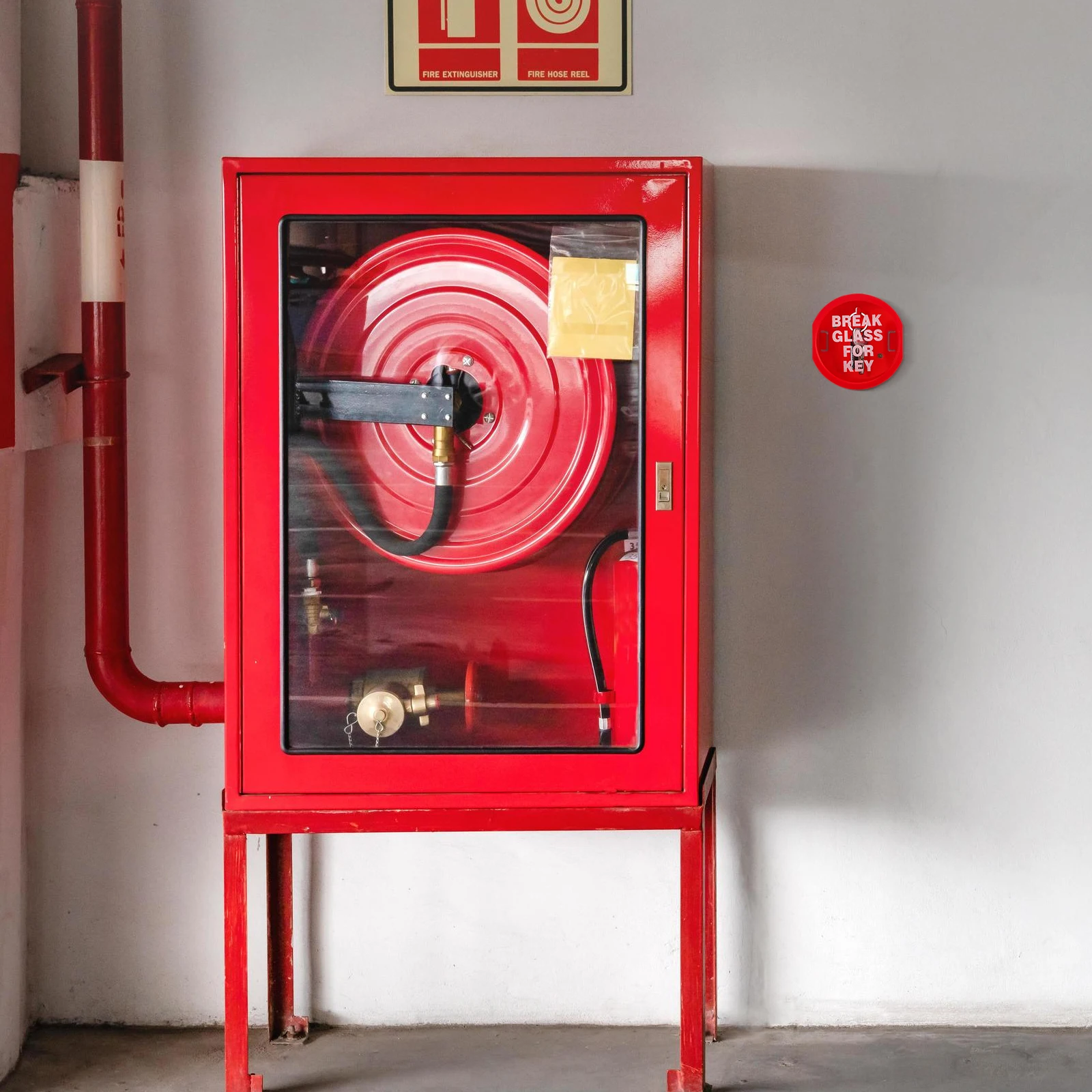 Emergency Door Lock Box Multifunctional Wall Mounted Key Lock Box for Emergency Escape Glass Break Key