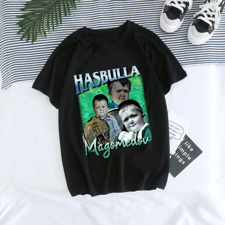 Team Hasbulla Shirt 2023 Hot Men Kawaii Graphic Hasbulla T Shirt Unisex Grunge Funny Cartoon T-shirt Fashion Cute Tops Male 90s