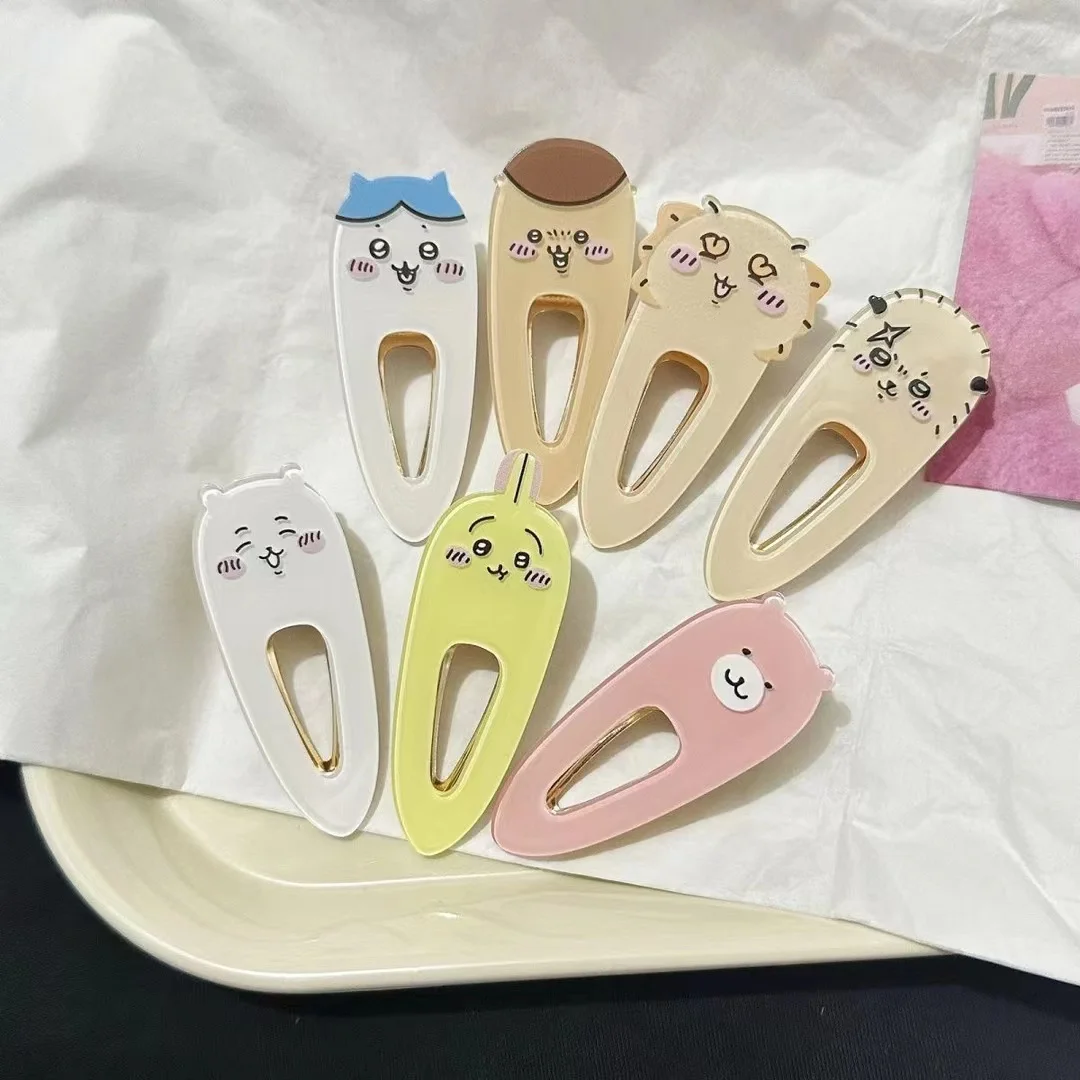 

Chikawas Jiikawa Acrylic Hairpin Xiaoba Usachijiyi Flying Squirrel Chestnut Head Cute Cartoon Girl Student Duckbill Clip