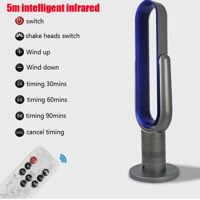 Household 220v Home Use Electric No Leaf Fan Air Purification Ultra-quiet Electric Bladeless Fans Natural Wind 220V 1pc