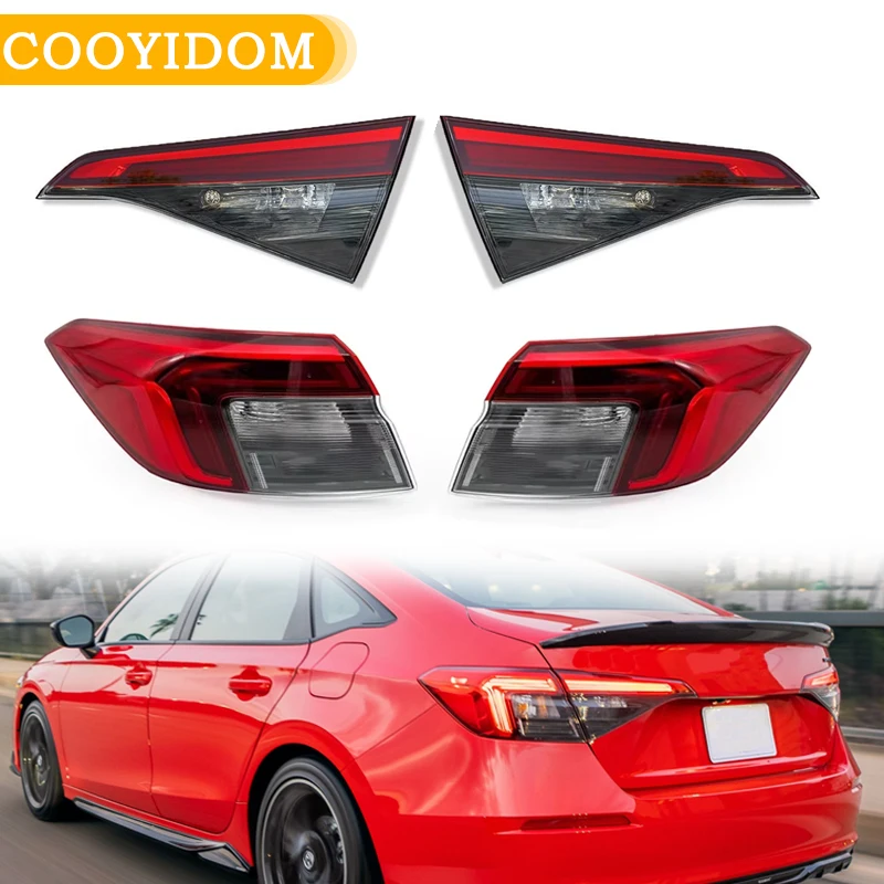 

Car Tail Lamp Assembly For Honda Civic 2022 2023 11Th GEN Sedan Car LED Rear Tail Light Driving Lamp 33500-T20-A01 33550-T20-A01