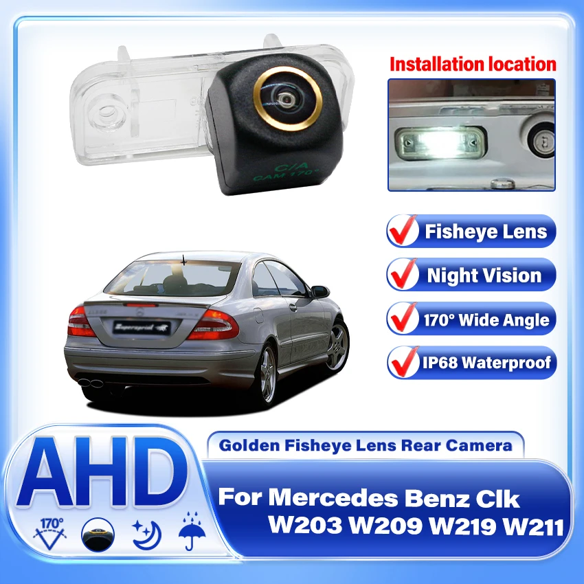 170° AHD CCD 1080P Car Rear View Waterproof Camera Night Vision Reverse Reversing HD For Mercedes Benz Clk W203 W209 W219 W211