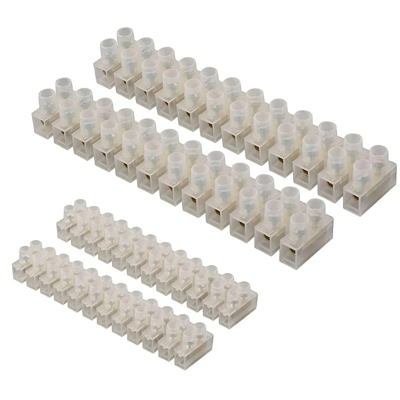 

Connector Electrical Screw Terminal Block Strip Fix Insulated Barrier Strip Wire Connector Cable Nylon Plastic Termina