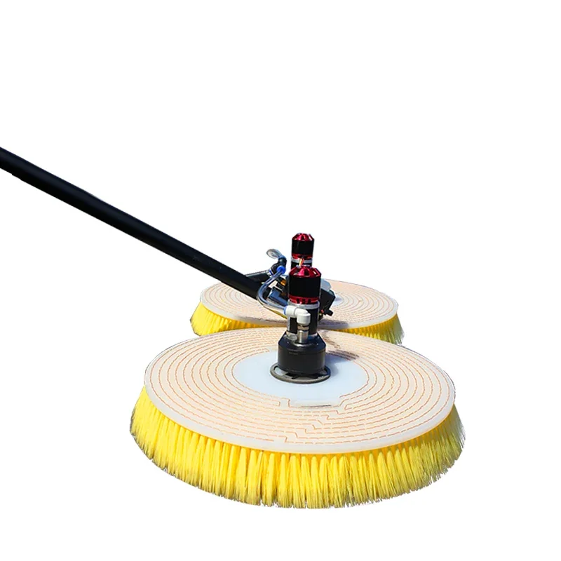 Jining Hongrun new performance X43 model brush motor 3.5m 5.5m 7.5m double head retractable solar panel cleaning brush