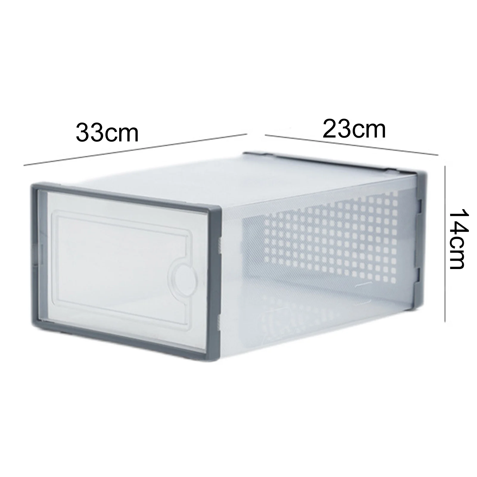 Shoe Storage Container  Useful Visible Sundry Shoe Organizer Box  Side-opening Type Shoe Box