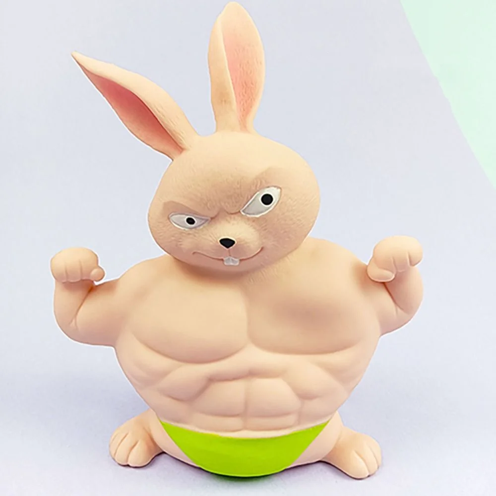 Muscle Rabbit Vent Squeezing Toys Relaxed Plastic Slow Risings Fidgets Toy Interesting Anti-fidget Animal Squeezing Toy