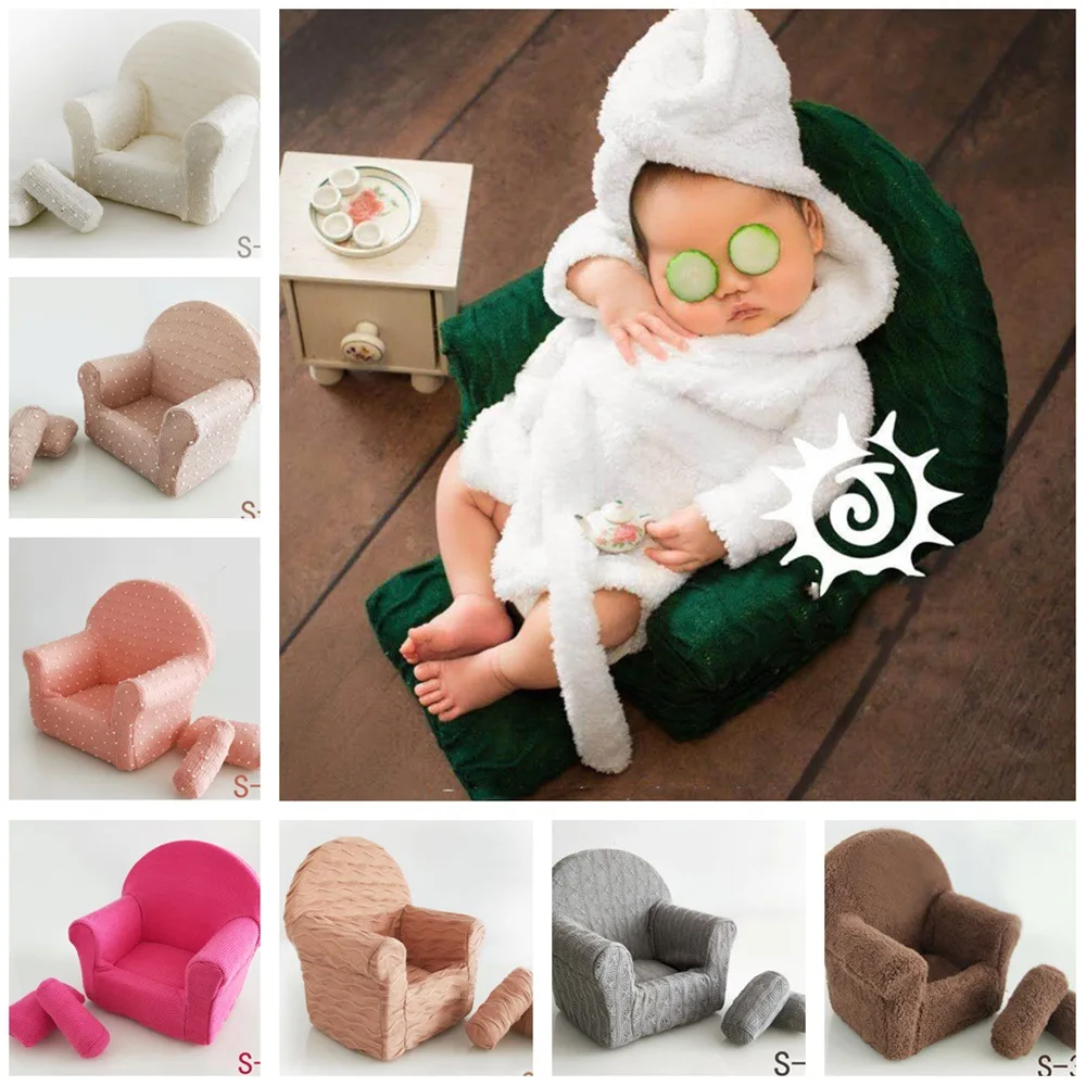 Newborn Photography Prop Baby Post Mini Sofa Arm Chair Pillow Infant Baby Photography furniture Accessories Prop for Photography