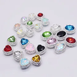 5pcs/bag Handmade Metal Alloy Heart Oval Beads for Jewelry Making DIY Phone Chain Bead Pen Accessories