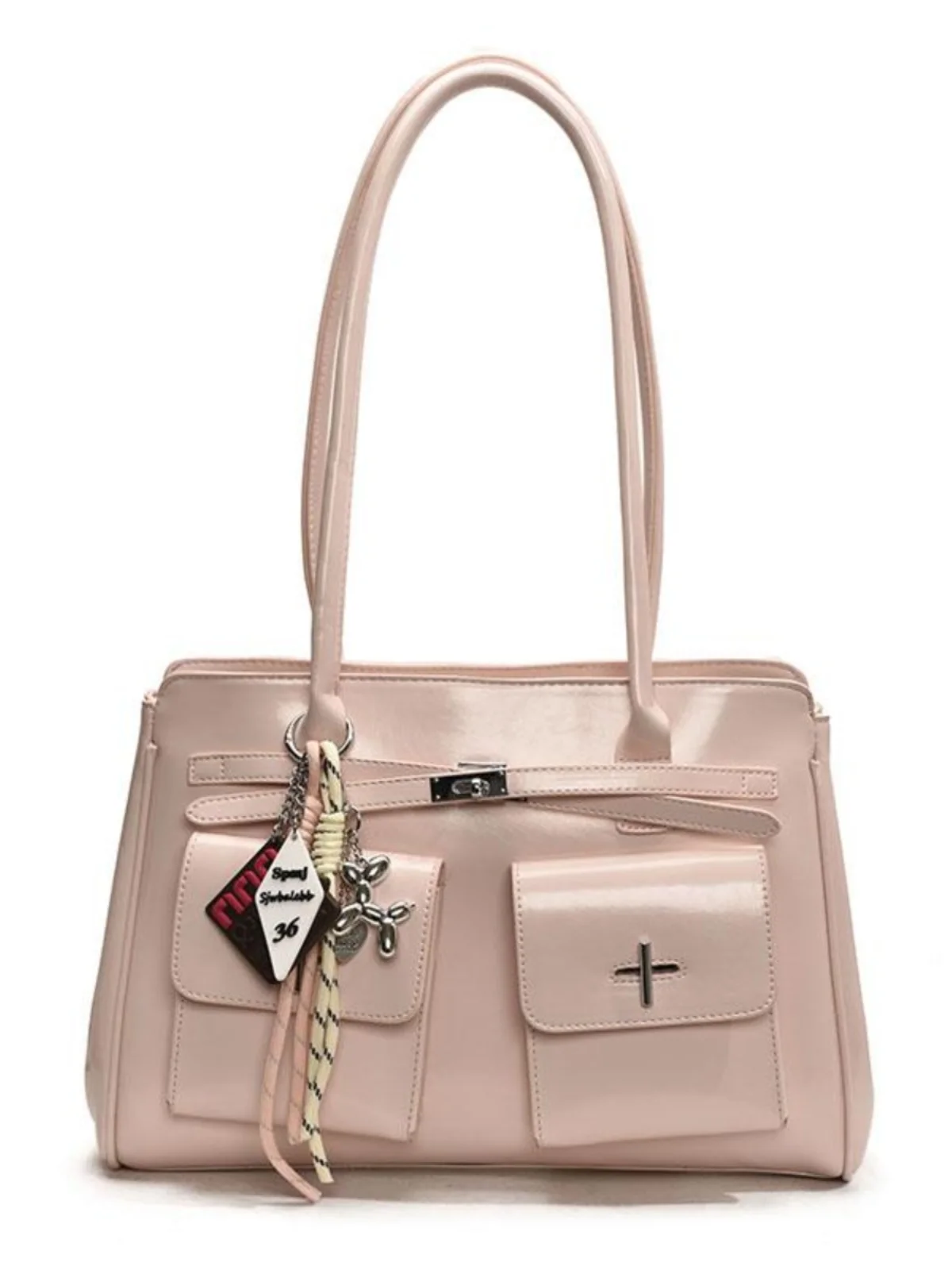 

Faionable Tote Bag Women's oulder Bag Pure Color Simple Sli Handbag Ci Casual PU Leather Soft Surface Medium Size