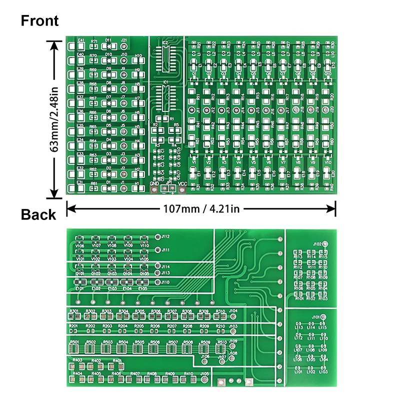 Imagem -06 - Prática de Solda 3-piece Grupo Smd Circuit Board Componente Eletrônico Smt Faça Você Mesmo Pcb Kit Ferramentas do Projeto Conjunto Básico