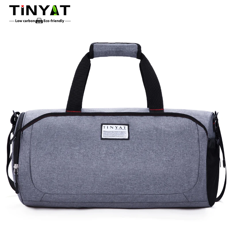 

TINYAT Men's Multi Color Shoulder Bag Polyester Sports Bag With An Independent Shoe Compartment for Outdoor Activities.