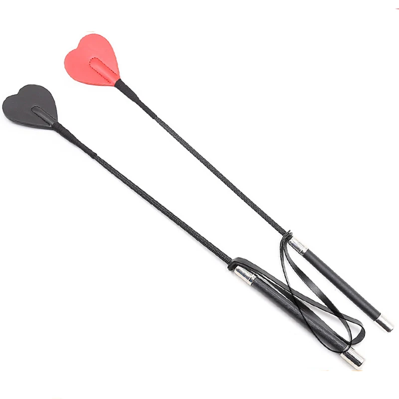 54CM Riding Crop Heart-Shaped PU Leather Horse Crop Whip Horse Slapper Horse Whip With Equestrianism For Horses