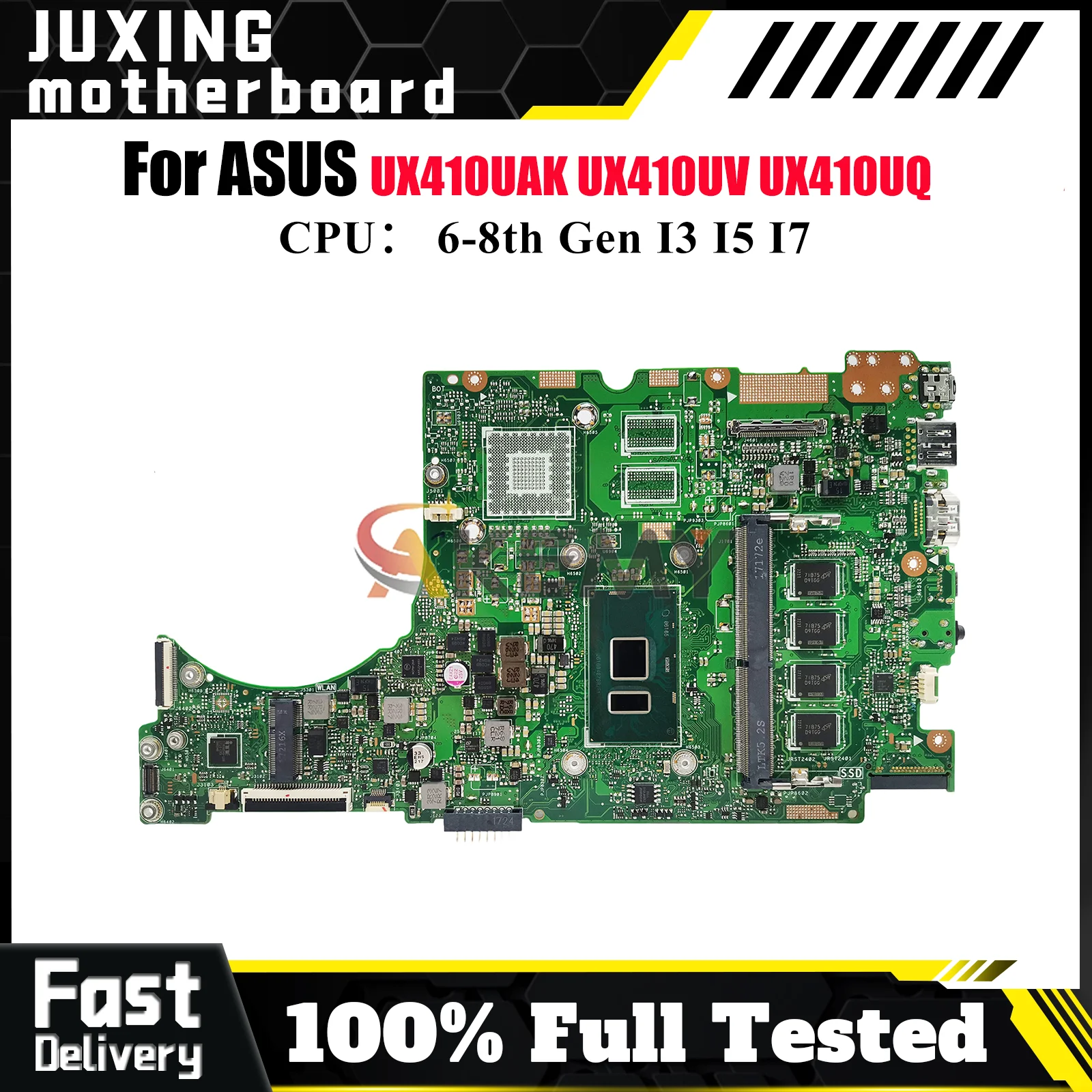 

UX410UA Laptop Motherboard For ASUS UX410UFR UX410UQK UX410UV UX410UQR UX410UAK U4000U RX410 UX410UQ Mainboard With I3 I5 I7 CPU