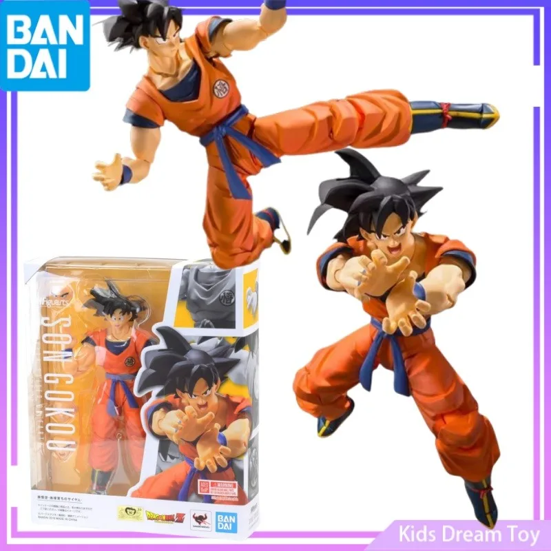 

Bandai in Stock Original S.H.Figuarts Dragon Ball Z Anime Figures SON GOKOU A SAIYAN RAISED ON EARTH Action Figures Toys Model