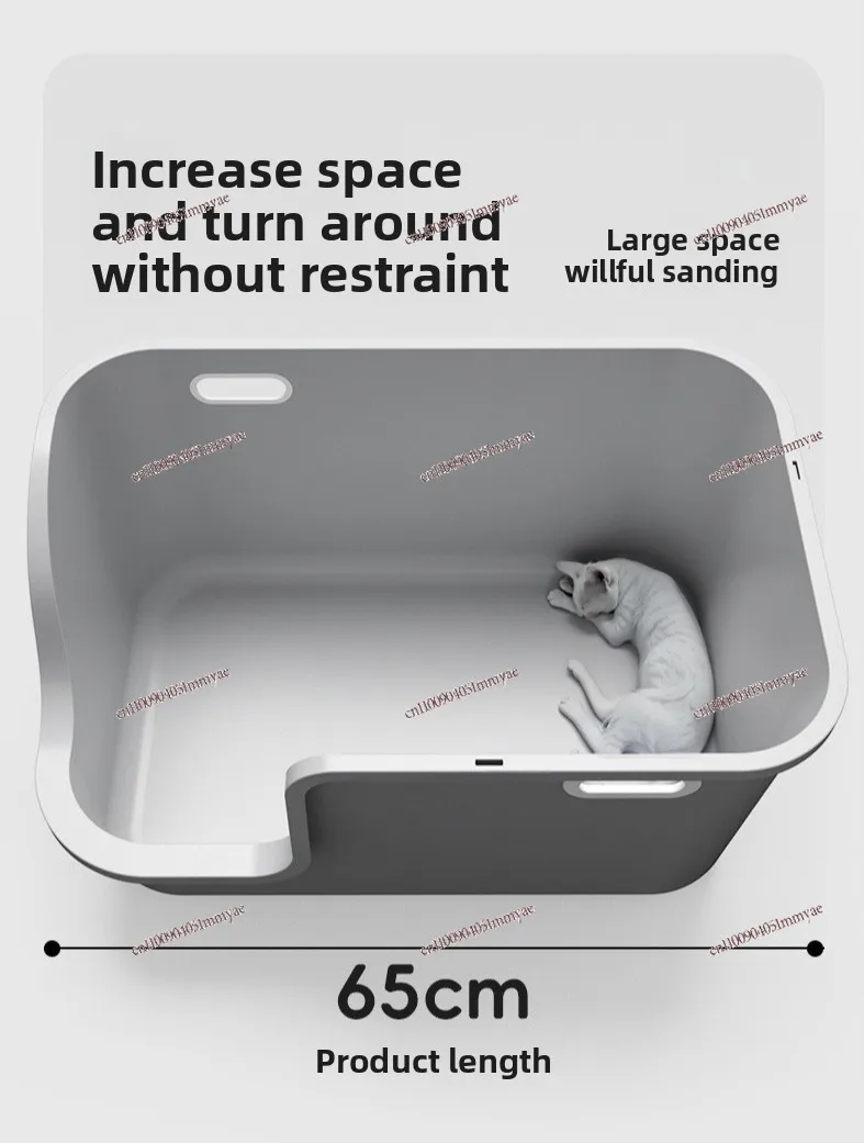 صندوق فضلات القطط الممر مغلق بالكامل ومقاوم للرذاذ ومزيل الروائح الكريهة #5