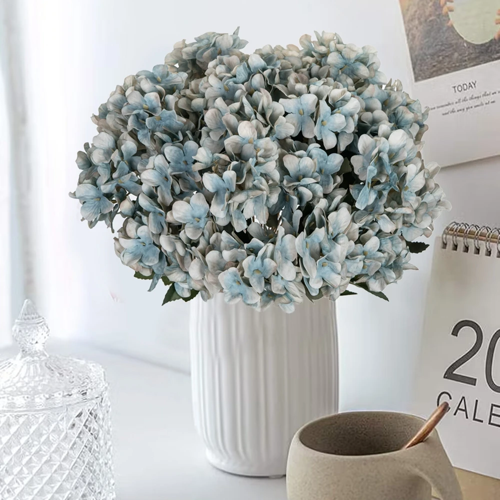 10Pcs Silk Artificial Flowers Hot Sales Hydrangea Wedding Bridal Bouquet Home Room Garden Yard Arch Festival Diy Gift Box Decora