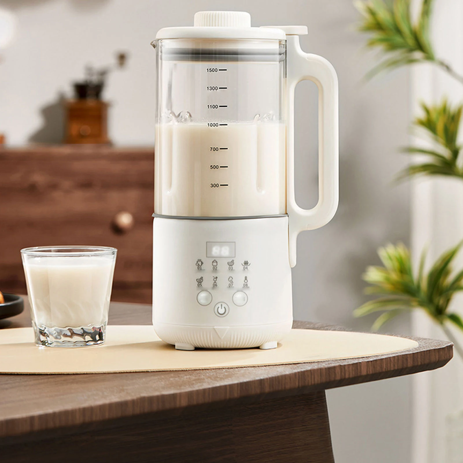 التلقائي صانع حليب الجوز خلاط 1500 مللي 120 واط متعددة الوظائف مصغرة صانع حليب الصويا الصغيرة للمنزل