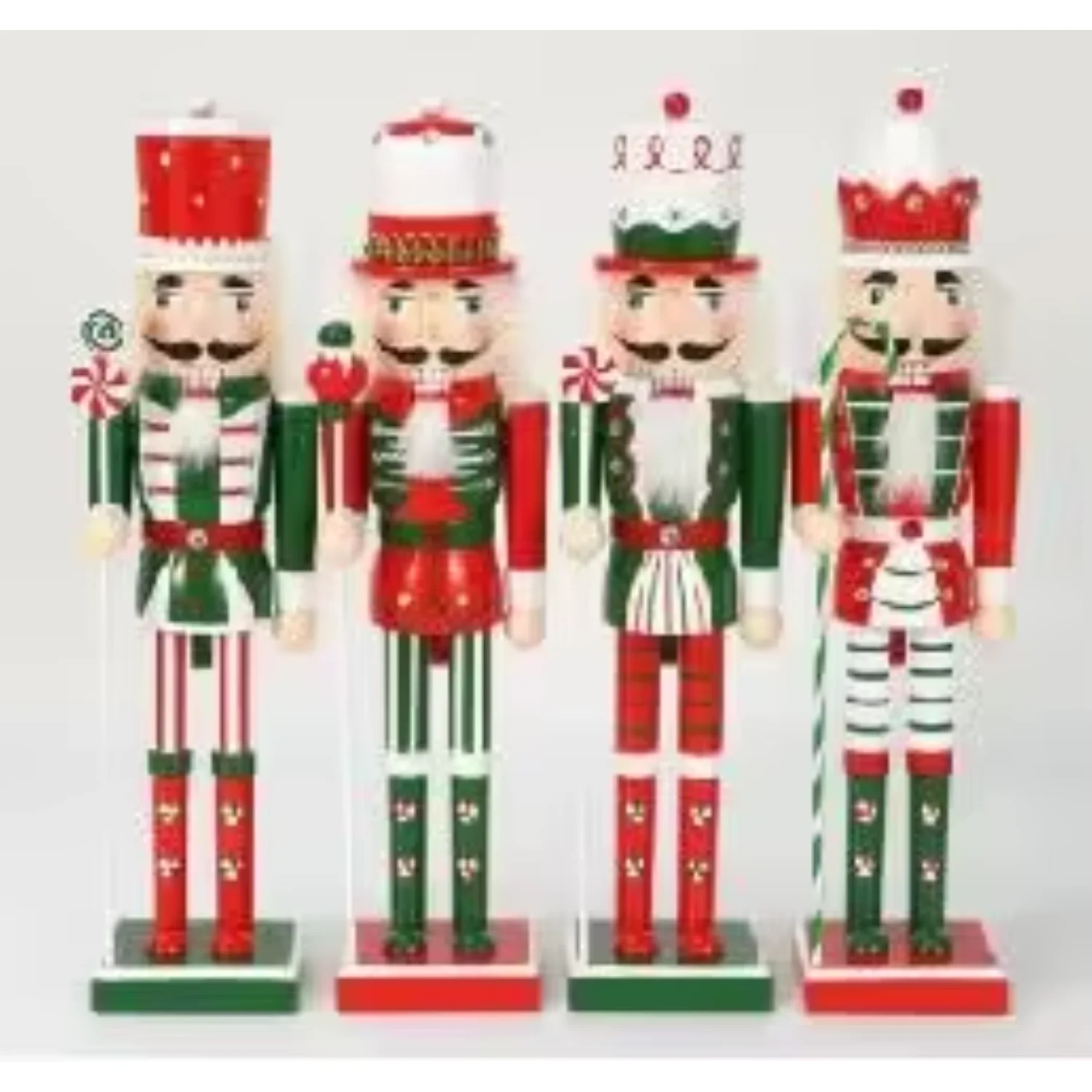 Navidad Decor Cute Christmas Gift Wooden Toy Soldier Nutcracker Candy Set Table