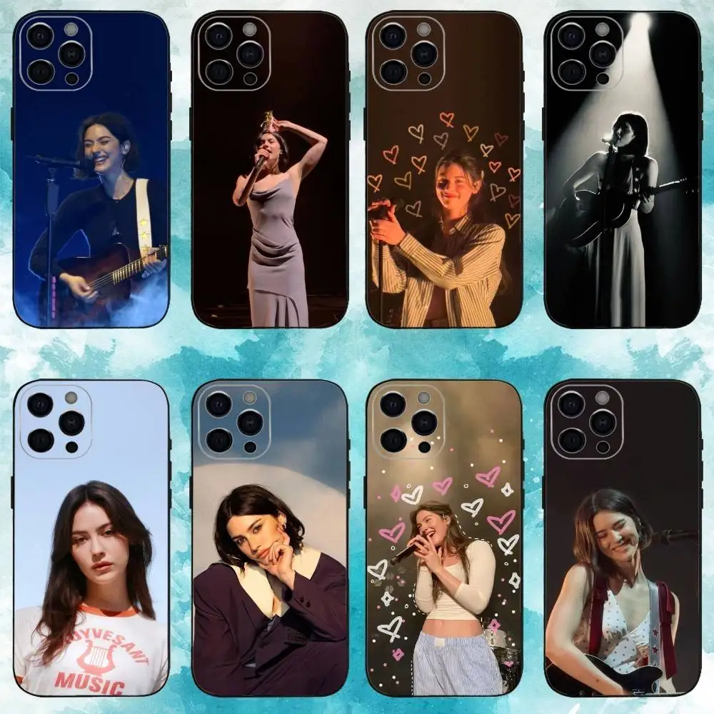 

G-Gracie Abrams Star Phone Case For iPhone17,16,15,14,13,12,11 Plus,Pro Max Soft Black Cover