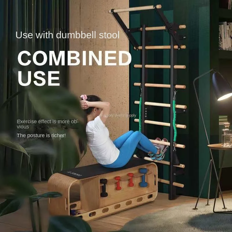 Rib Wooden Frame Indoor Home Fitness Equipment Pull-up Wooden Frame Training Rehabilitation Dance Leg Compression Stretching