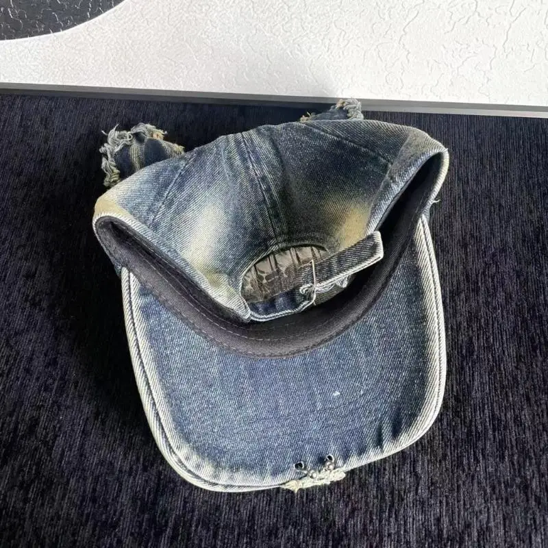39BD Vintage Distressed Doberman Hat for Teens Adult Cosplay Baseball Hat for Spring Autumn Street Wear and Dancing Use