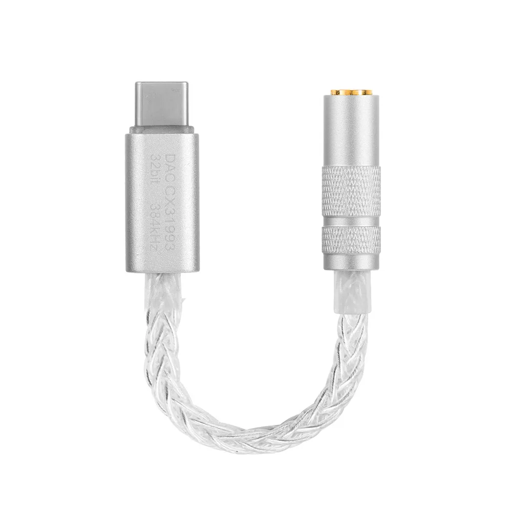 FENGRU DA12 CX31993 HiFi DAC ถอดรหัสเสียงประเภท C ถึง 3.5 มม.เครื่องขยายเสียงหูฟังสําหรับ Android/Apple อะแดปเตอร์ถอดรหัส Amp 32bit/384KHz