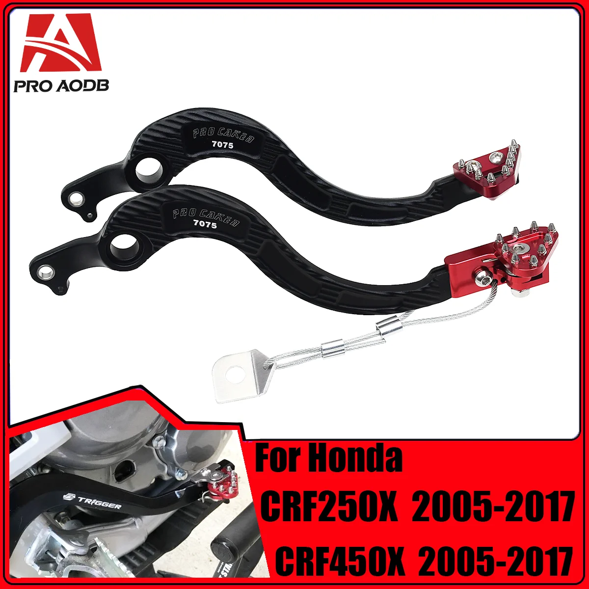 

Motorcycle CNC Aluminum Forged Rear Brake Pedal Lever For Honda CRF 250X 450X 250 450 X 2005-2017 CRF250X CRF450X MX Motorbike