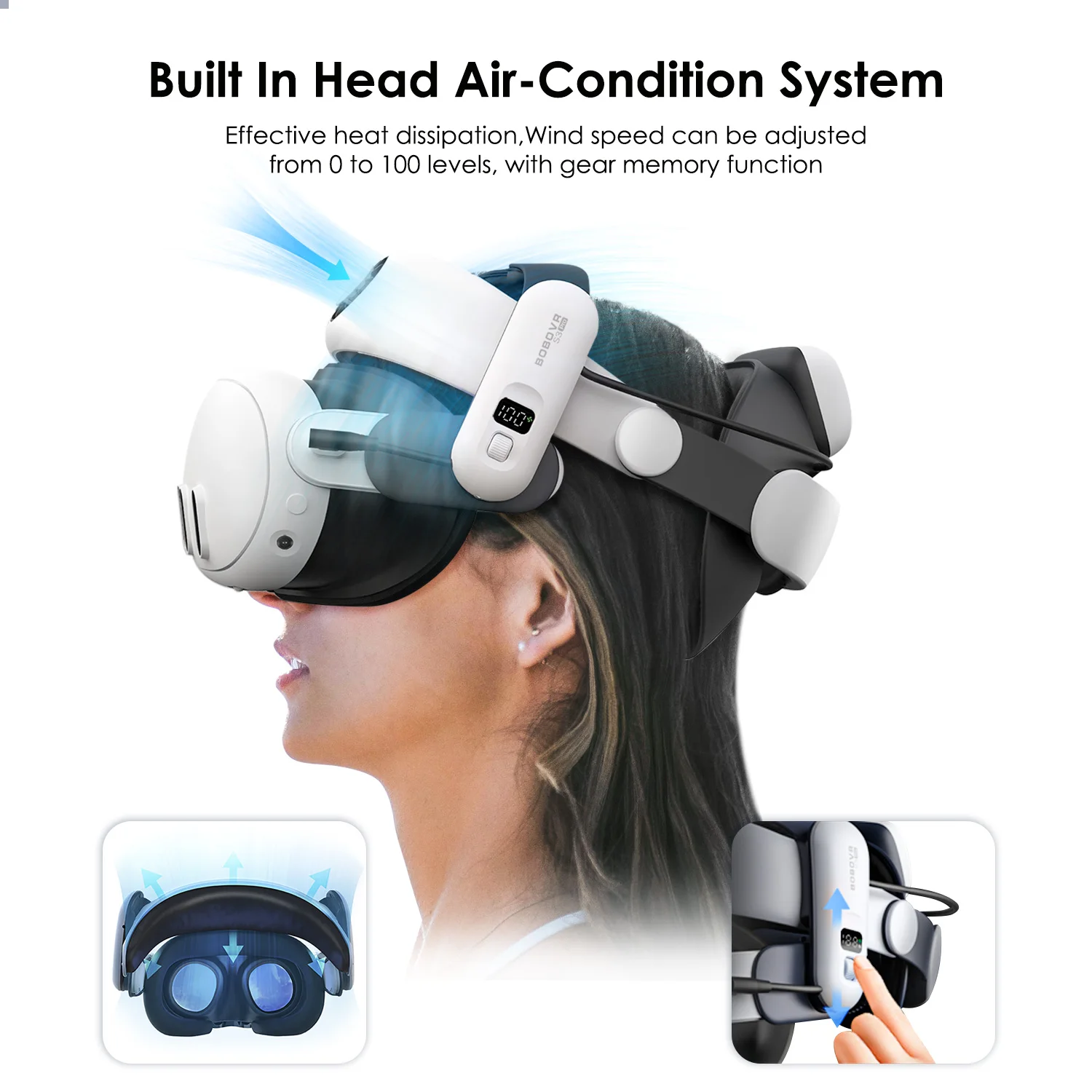 BOBOVR Head Strap compatible with Meta Quest 3/Quest3S BOBOVR S3 