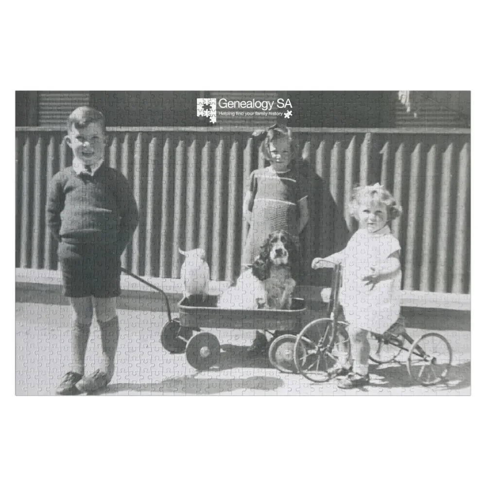 

Вагон, трайк, собака и какаду – коллекция фотографий Genealogy SA P00198-098, пазл, таможенный с фотопазлом