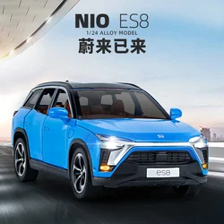 1:24 NIO ES8 High Simulation Diecast Metal Alloy Model car Sound Light Pull Back Collection Kids Toy Gifts F574