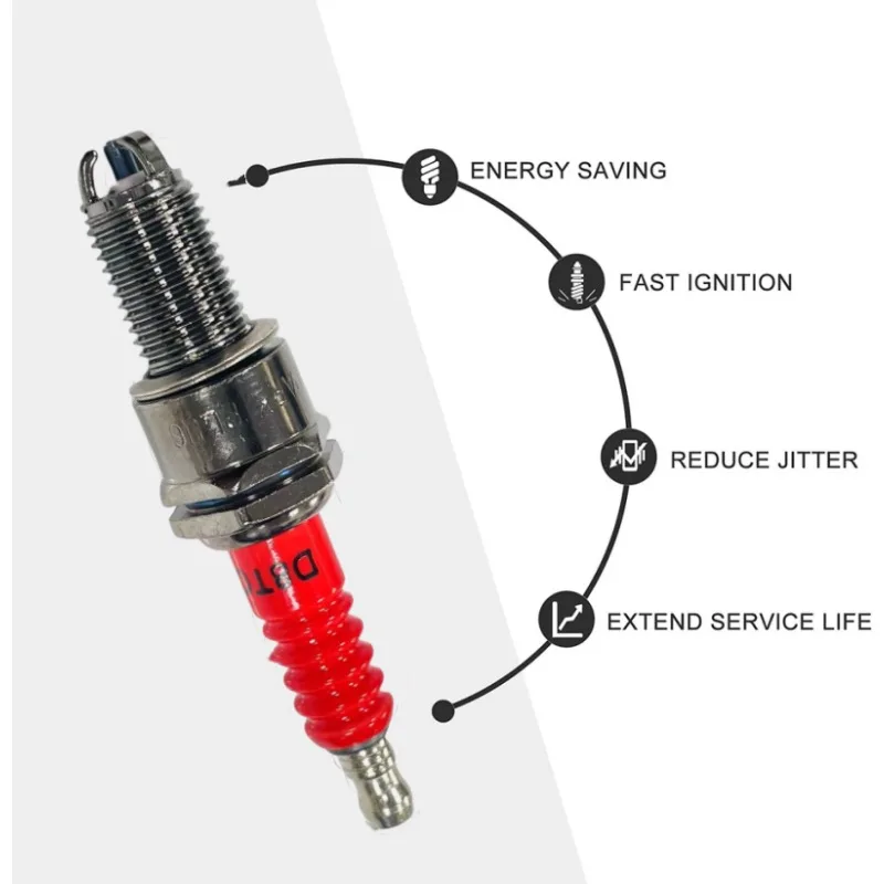 3-Electrode A7TC D8TC High Performance Motorcycle Iridium Spark Plug for 50CC-150CC for Atv GY6 50cc 110cc 125cc 150cc ATV Plug